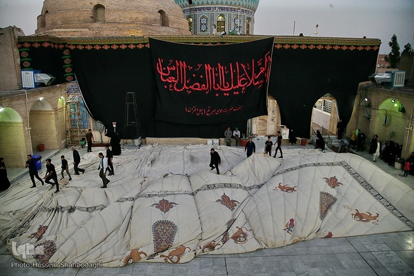 برپایی خیمه عزا در امامزاده موسی مبرقع(ع)
