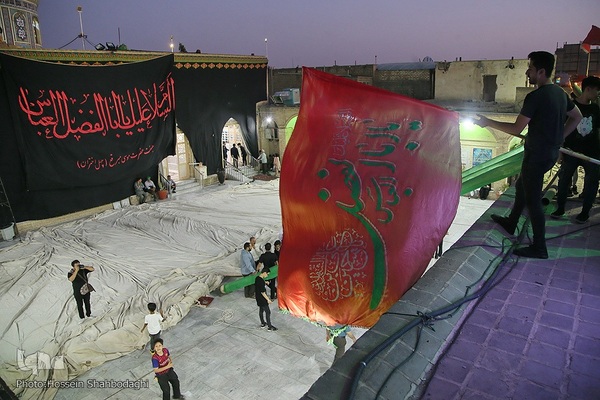 برپایی خیمه عزا در امامزاده موسی مبرقع(ع)
