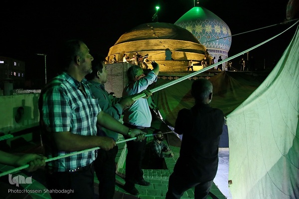 برپایی خیمه عزا در امامزاده موسی مبرقع(ع)
