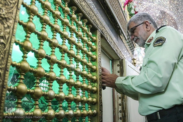 مراسم غبارروبی و عطرافشانی حرم مطهر علی بن حمزه(ع)‎‎