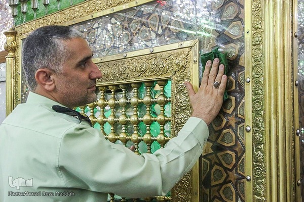 مراسم غبارروبی و عطرافشانی حرم مطهر علی بن حمزه(ع)‎‎