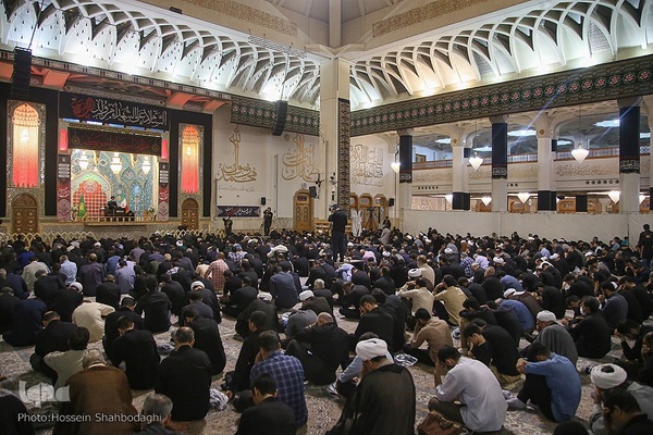 مراسم عزاداری شب دوم محرم در حرم مطهر حضرت معصومه سلام‌الله علیها