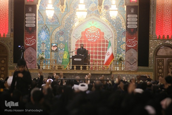 مراسم عزاداری شب دوم محرم در حرم مطهر حضرت معصومه سلام‌الله علیها