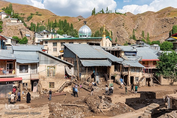 روستای سیل‌زده «ناریان» در طالقان