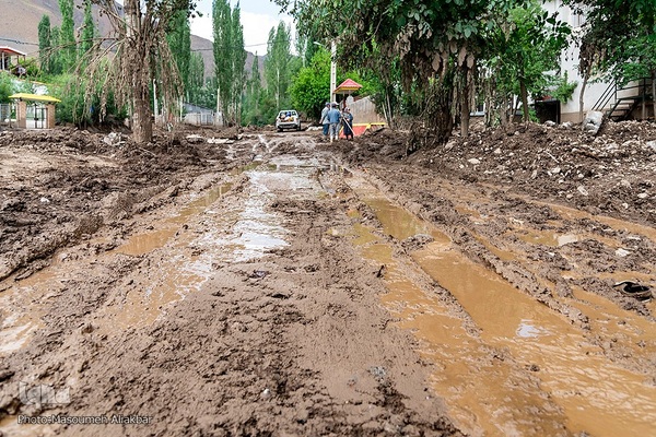 روستای سیل‌زده «ناریان» در طالقان
