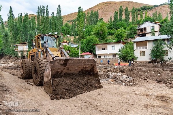 روستای سیل‌زده «ناریان» در طالقان