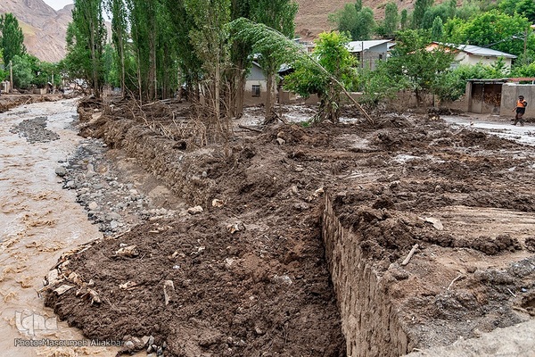 روستای سیل‌زده «ناریان» در طالقان