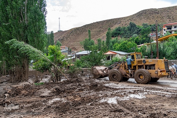 روستای سیل‌زده «ناریان» در طالقان