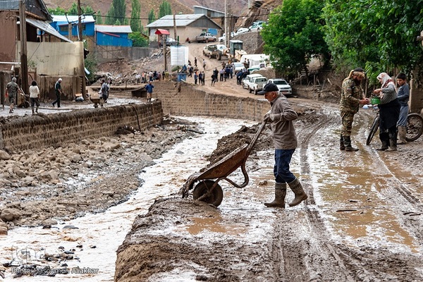 روستای سیل‌زده «ناریان» در طالقان