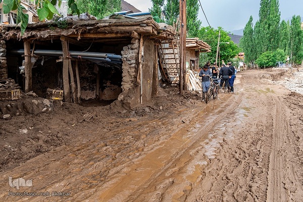 روستای سیل‌زده «ناریان» در طالقان