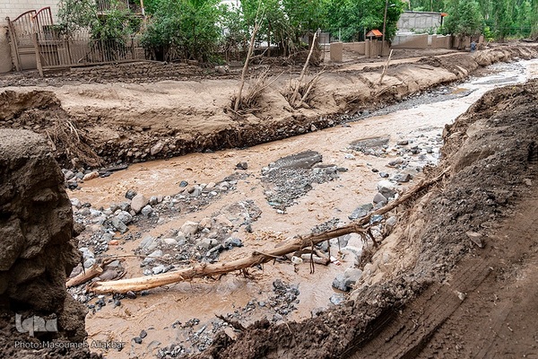 روستای سیل‌زده «ناریان» در طالقان