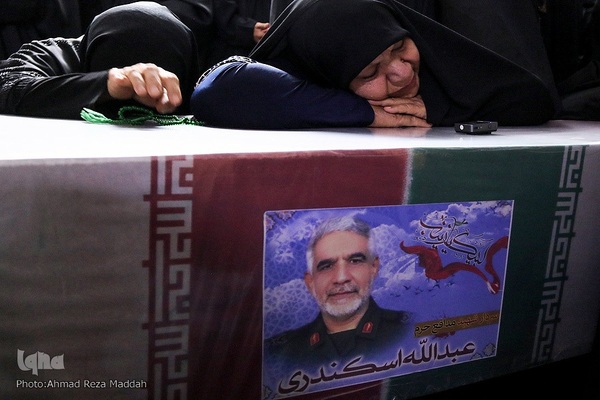 مراسم وداع با پیکر شهید مدافع حرم شهید حاج عبدالله اسکندری در شیراز