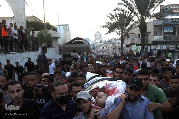 تشییع شهدای بمباران غزه