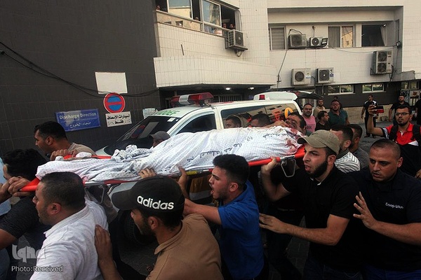 تشییع شهدای بمباران غزه