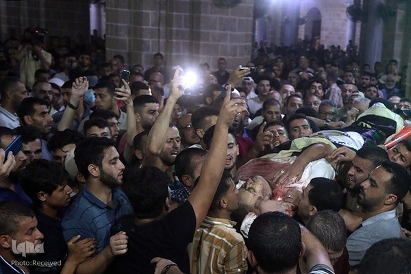 تشییع شهدای بمباران غزه