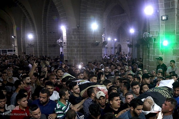 تشییع شهدای بمباران غزه