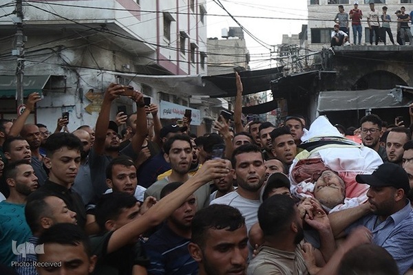 تشییع شهدای بمباران غزه