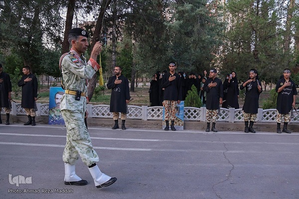 آئین وداع نیروهای مسلح شیراز با پیکر شهید عبدالله اسکندری