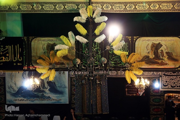 مراسم عزاداری شب تاسوعای حسینی در تکیه نفرآباد شهر ری