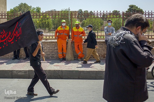 مراسم عزاداری تاسوعای حسینی در شهرستان قزوین