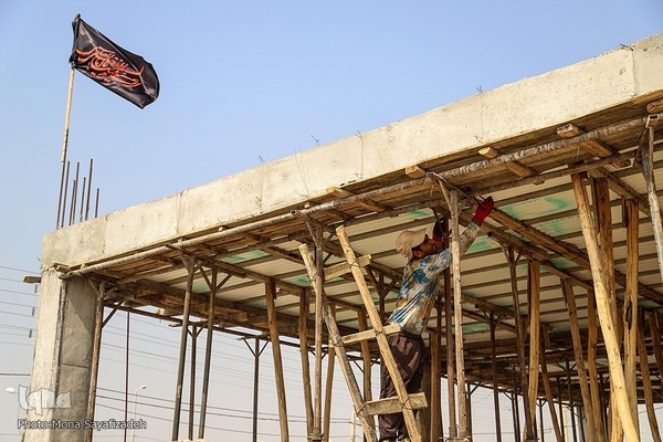 آماده‌سازی موکب‌های اربعین در مرز شلمچه