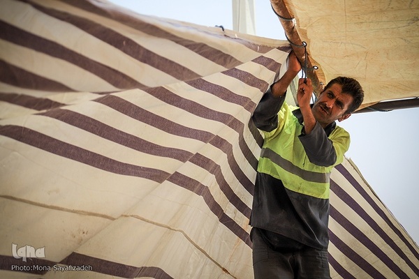 آماده‌سازی موکب‌های اربعین در مرز شلمچه