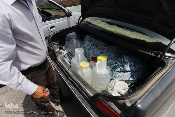 صف آب آشامیدنی در شهرستان همدان