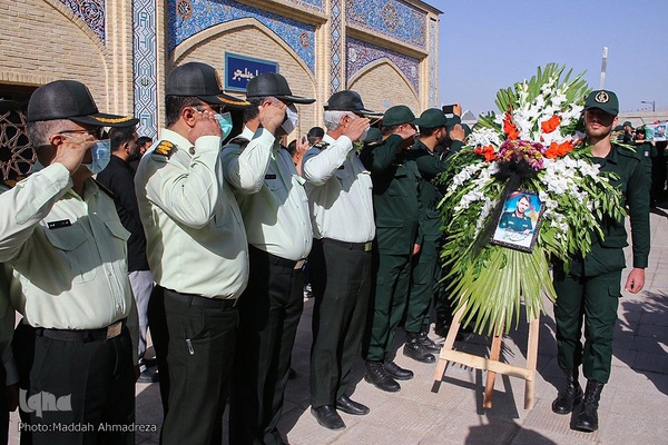 مراسم تشییع پیکر مطهر شهدای امنیت در شیراز‎‎
