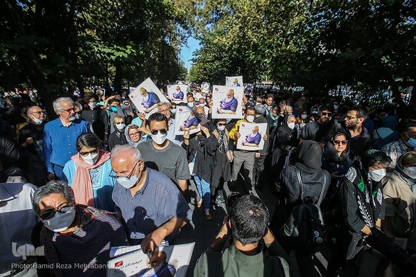 تشییع پیکر سایه زیر آسمان تهران