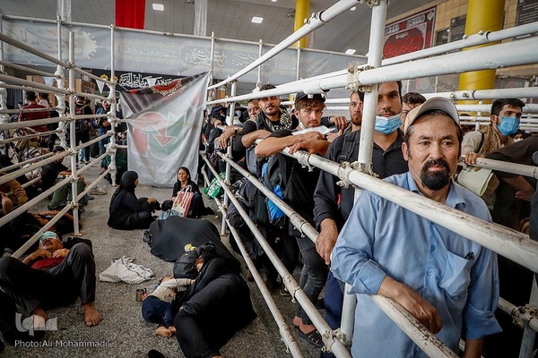زائران اربعین حسینی در مرز شلمچه