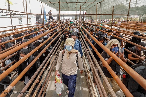 زائران اربعین حسینی در مرز شلمچه