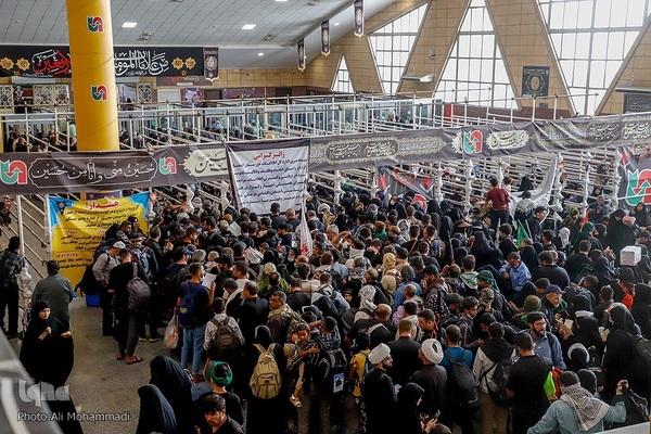 زائران اربعین حسینی در مرز شلمچه