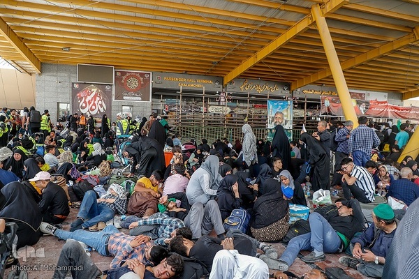 زائران اربعین حسینی در مرز شلمچه