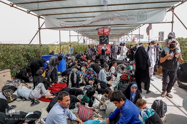 زائران اربعین حسینی در مرز شلمچه