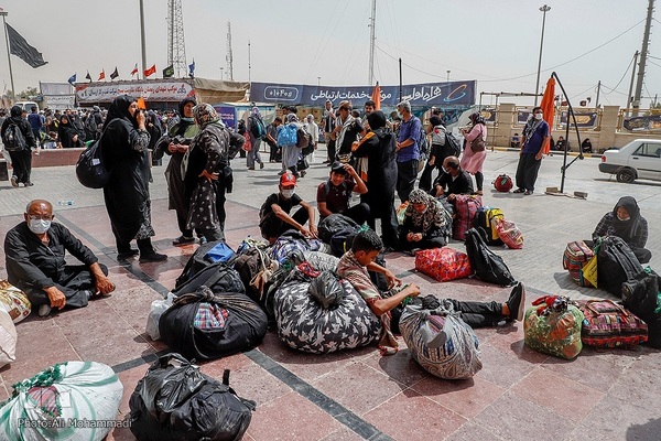 زائران اربعین حسینی در مرز شلمچه