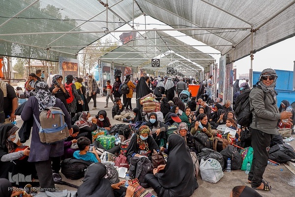 زائران اربعین حسینی در مرز شلمچه