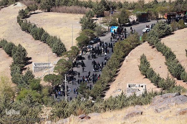 آیین پیاده‌روی جاماندگان اربعین حسینی در زنجان