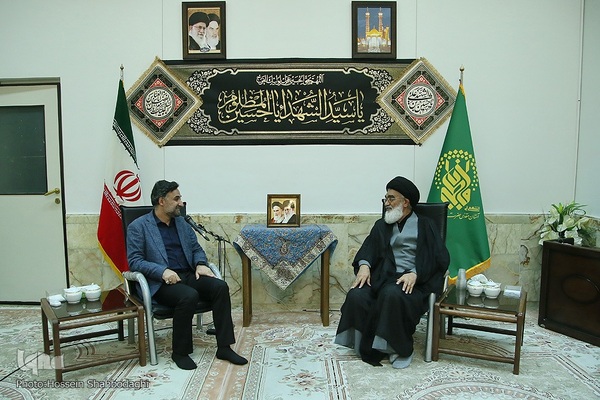 دیدار روح‌الله دهقانی فیروز‌آبادی، رئیس جهاددانشگاهی با حجت الاسلام والمسلمین سعیدی، تولیت آستان مقدس حضرت معصومه(س) 