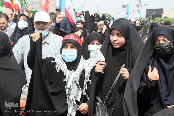 تظاهرات نمازگزاران اهوازی در محکومیت اغتشاشات اخیر