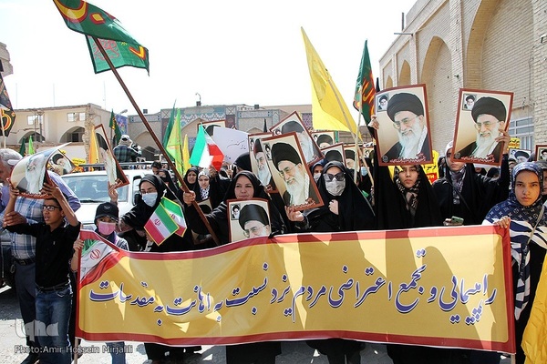 خروش مردم ولایت‌مدار یزد در دفاع از ولایت و مقدسات