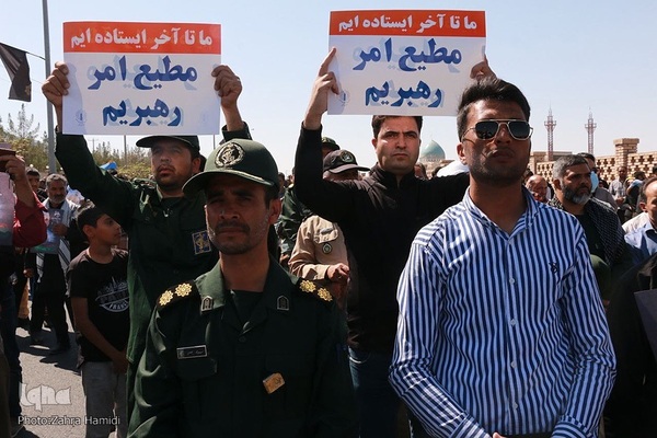 خروش مردم ولایت‌مدار بیرجند در دفاع از ولایت و مقدسات