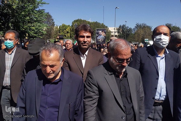 مراسم تشییع پیکر مطهر مدافع امنیت، بسیجی شهید «حسین اجاقی» در تبریز