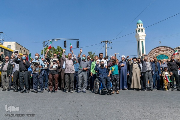 راهپیمایی مردم شهرکرد در محکومیت اغتشاشات اخیر