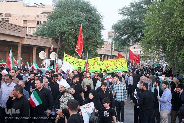 اجتماع مردم اهواز در محکومیت هنجارشکنی‌های اخیر