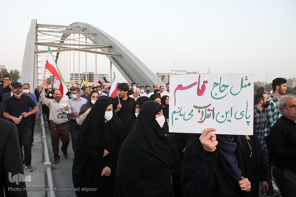 اجتماع مردم اهواز در محکومیت هنجارشکنی‌های اخیر