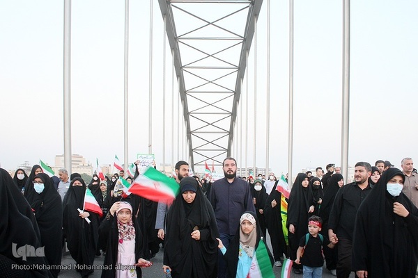 اجتماع مردم اهواز در محکومیت هنجارشکنی‌های اخیر