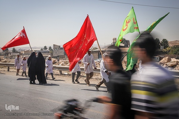 زائران پیاده حرم مطهر امام رضا (ع)