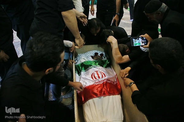 وداع با پیکر طلبه شهید مدافع امنیت مهدی زاهدلویی