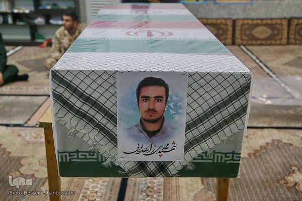 وداع با پیکر طلبه شهید مدافع امنیت مهدی زاهدلویی
