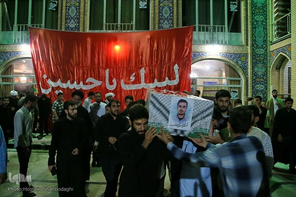 وداع با پیکر طلبه شهید مدافع امنیت مهدی زاهدلویی